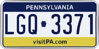 PA license plate LGQ3371
