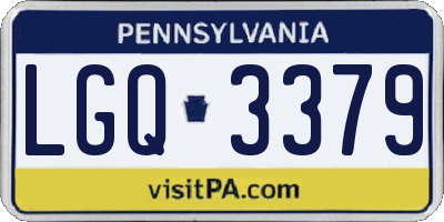 PA license plate LGQ3379