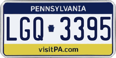 PA license plate LGQ3395