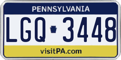 PA license plate LGQ3448
