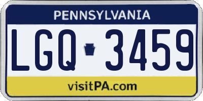 PA license plate LGQ3459