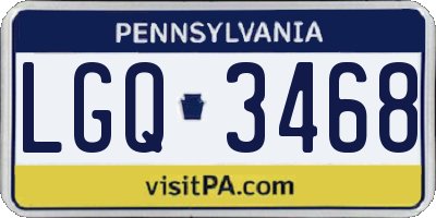PA license plate LGQ3468