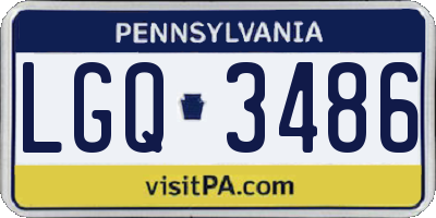 PA license plate LGQ3486