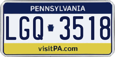 PA license plate LGQ3518