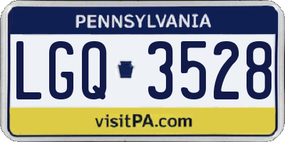 PA license plate LGQ3528