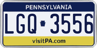 PA license plate LGQ3556