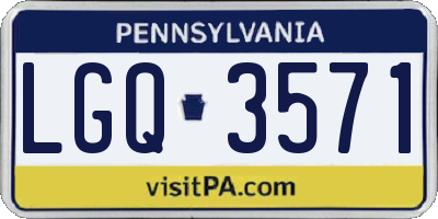 PA license plate LGQ3571