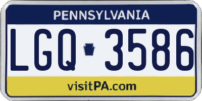 PA license plate LGQ3586