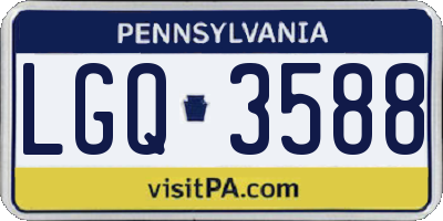 PA license plate LGQ3588