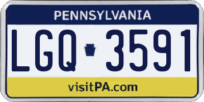 PA license plate LGQ3591