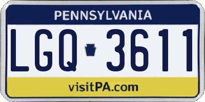 PA license plate LGQ3611