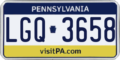PA license plate LGQ3658