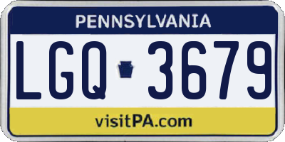 PA license plate LGQ3679