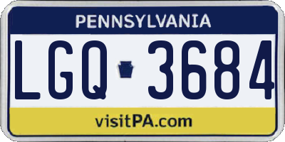 PA license plate LGQ3684