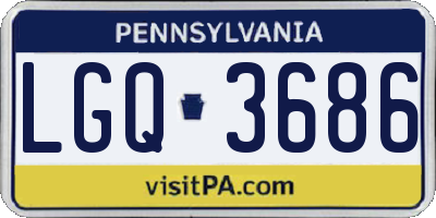 PA license plate LGQ3686