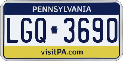PA license plate LGQ3690