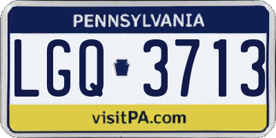 PA license plate LGQ3713