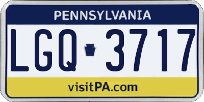 PA license plate LGQ3717