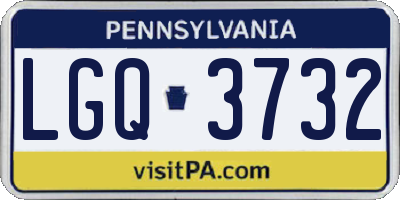 PA license plate LGQ3732