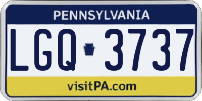 PA license plate LGQ3737