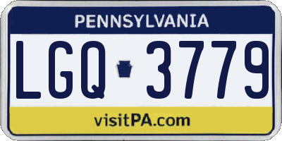 PA license plate LGQ3779