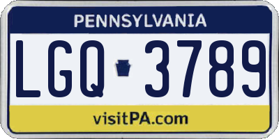 PA license plate LGQ3789