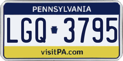 PA license plate LGQ3795