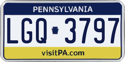 PA license plate LGQ3797
