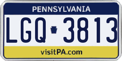 PA license plate LGQ3813