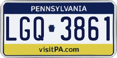 PA license plate LGQ3861