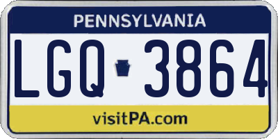 PA license plate LGQ3864