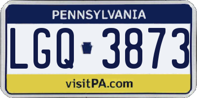 PA license plate LGQ3873