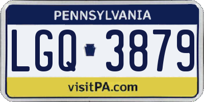 PA license plate LGQ3879