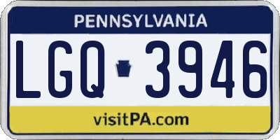 PA license plate LGQ3946