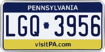 PA license plate LGQ3956