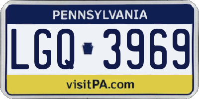 PA license plate LGQ3969