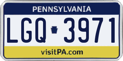 PA license plate LGQ3971