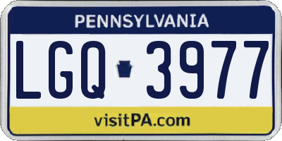 PA license plate LGQ3977