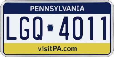 PA license plate LGQ4011