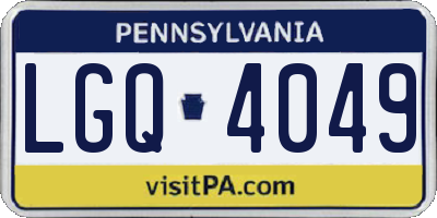 PA license plate LGQ4049
