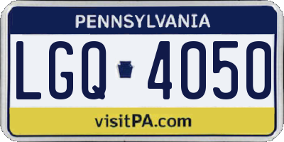 PA license plate LGQ4050