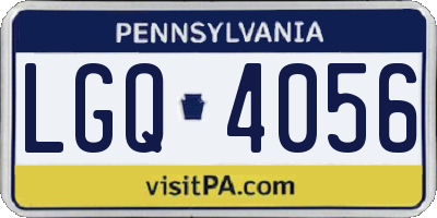 PA license plate LGQ4056