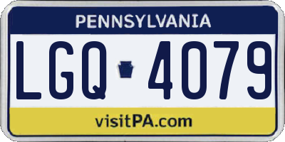 PA license plate LGQ4079