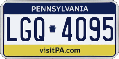 PA license plate LGQ4095