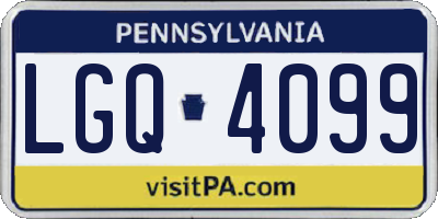 PA license plate LGQ4099