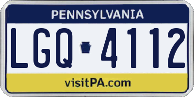 PA license plate LGQ4112