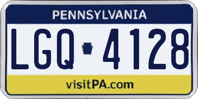 PA license plate LGQ4128
