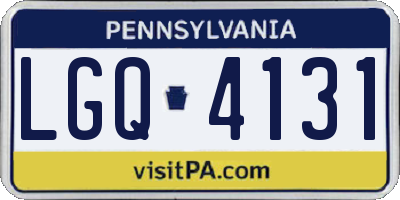 PA license plate LGQ4131
