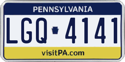 PA license plate LGQ4141
