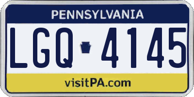 PA license plate LGQ4145